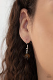 Paparazzi "Tranquil Talisman" Brown Necklace & Earring Set Paparazzi Jewelry