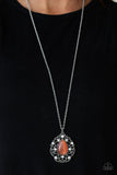 Paparazzi "Bewitched Beam" Orange Necklace & Earring Set Paparazzi Jewelry