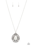 Paparazzi "Bewitched Beam" White Necklace & Earring Set Paparazzi Jewelry