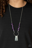 Paparazzi "With Your Art And SOUL" Purple Necklace & Earring Set Paparazzi Jewelry