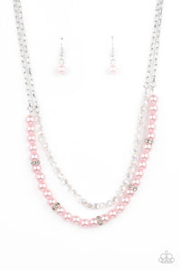 Paparazzi "Parisian Princess" Pink Necklace & Earring Set Paparazzi Jewelry