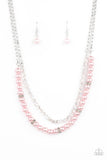 Paparazzi "Parisian Princess" Pink Necklace & Earring Set Paparazzi Jewelry