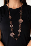 Paparazzi "HOLEY Relic" Copper Necklace & Earring Set Paparazzi Jewelry