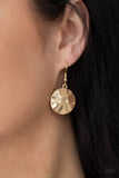Paparazzi "Token Treasure" Gold Necklace & Earring Set Paparazzi Jewelry