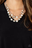 Paparazzi "Countess Your Blessings" White Necklace & Earring Set Paparazzi Jewelry