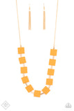 Paparazzi "Hello, Material Girl" Orange FASHION FIX Necklace & Earring Set Paparazzi Jewelry