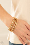 Paparazzi "Metro Materials" FASHION FIX Gold Bracelet Paparazzi Jewelry