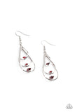 Paparazzi "Drop Down Dazzle" Red Earrings Paparazzi Jewelry