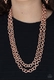 Paparazzi "Grunge Goals" Copper Necklace & Earring Set Paparazzi Jewelry