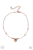 Paparazzi "Casual Crush" Copper Choker Necklace & Earring Set Paparazzi Jewelry