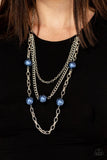 Paparazzi "Thanks For The Compliment" Blue Necklace & Earring Set Paparazzi Jewelry