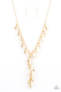 Paparazzi "Dripping With Diva-ttitude" Gold Necklace & Earring Set Paparazzi Jewelry