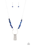 Paparazzi "With Your ART and Soul" Blue Necklace & Earring Set Paparazzi Jewelry
