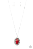 Paparazzi "Exquisitely Enchanted" Red Necklace & Earring Set Paparazzi Jewelry