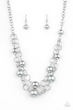 Paparazzi "New Age Knockout" Silver Necklace & Earring Set Paparazzi Jewelry