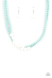 Paparazzi "Extended STAYCATION" Blue Necklace & Earring Set Paparazzi Jewelry