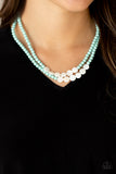 Paparazzi "Extended STAYCATION" Blue Necklace & Earring Set Paparazzi Jewelry