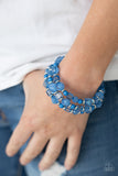 Paparazzi "Girly Girl Glimmer" Blue Bracelet Paparazzi Jewelry
