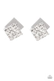 Paparazzi "Square With Style" Silver Post Earrings Paparazzi Jewelry