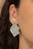 Paparazzi "Square With Style" Silver Post Earrings Paparazzi Jewelry