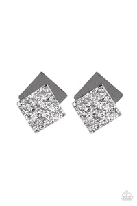 Paparazzi "Square With Style" Black Post Earrings Paparazzi Jewelry