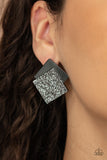 Paparazzi "Square With Style" Black Post Earrings Paparazzi Jewelry