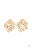 Paparazzi "Square With Style" Gold Post Earrings Paparazzi Jewelry