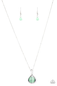 Paparazzi "Fairy Lights" Green Necklace & Earring Set Paparazzi Jewelry