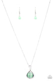 Paparazzi "Fairy Lights" Green Necklace & Earring Set Paparazzi Jewelry