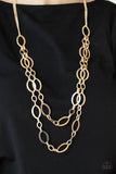 Paparazzi "The OVAL-Achiever'' Gold Necklace & Earring Set Paparazzi Jewelry