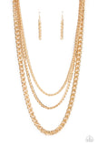 Paparazzi "Chain Of Champions" Gold Necklace & Earring Set Paparazzi Jewelry