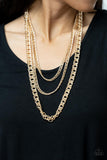 Paparazzi "Chain Of Champions" Gold Necklace & Earring Set Paparazzi Jewelry