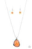 Paparazzi "Canyon Oasis" Orange Necklace & Earring Set Paparazzi Jewelry