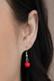 Paparazzi "Icy Intimidation" Red Necklace & Earring Set Paparazzi Jewelry