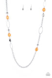 Paparazzi "SHEER As Fate!" Orange Necklace & Earring Set Paparazzi Jewelry
