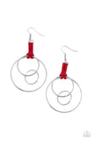 Paparazzi "Fearless Fusion" Red Earrings Paparazzi Jewelry