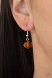 Paparazzi "Spectacularly Speckled" Brown Lanyard Necklace & Earring Set Paparazzi Jewelry