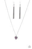Paparazzi "Pitter-Patter, Goes My Heart" Purple Necklace & Earring Set Paparazzi Jewelry