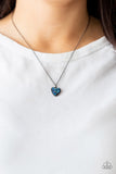 Paparazzi "Pitter-Patter, Goes My Heart" Blue Necklace & Earring Set Paparazzi Jewelry