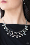 Paparazzi "Ethereally Ensconced" Silver Necklace & Earring Set Paparazzi Jewelry