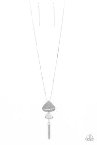 Paparazzi "Tide You Over" Silver Necklace & Earring Set Paparazzi Jewelry