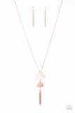 Paparazzi "Tide You Over" Rose Gold Necklace & Earring Set Paparazzi Jewelry