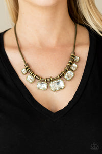 Paparazzi "Urban Extravagance" Brass Necklace & Earring Set Paparazzi Jewelry