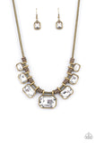 Paparazzi "Urban Extravagance" Brass Necklace & Earring Set Paparazzi Jewelry