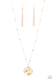 Paparazzi "A Floral Embrace" Rose Gold Necklace & Earring Set Paparazzi Jewelry