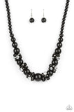 Paparazzi "All Dolled Upscale" Black Necklace & Earring Set Paparazzi Jewelry