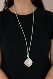 Paparazzi "Face The ARTIFACTS" Green Necklace & Earring Set Paparazzi Jewelry