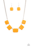 Paparazzi "Instant Mood Booster" Orange Necklace & Earring Set Paparazzi Jewelry