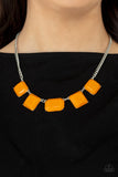 Paparazzi "Instant Mood Booster" Orange Necklace & Earring Set Paparazzi Jewelry