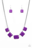 Paparazzi "Instant Mood Booster" Purple Necklace & Earring Set Paparazzi Jewelry